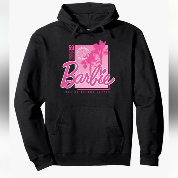 Barbie Sweatpants Pocket Joggers Hot Pink & White Logo NWOT - Picture 8 of 8